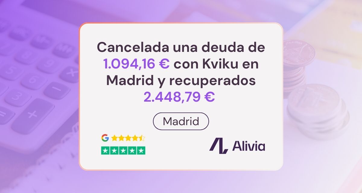 Recuperados 1.782,62 € y anulada una deuda de 2.768,28 € con Avafin en Tarragona en solo 32 días